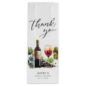 Elegante Dank Je Wijn Bruidsmeisje Shower Cadeautas (Voorkant)