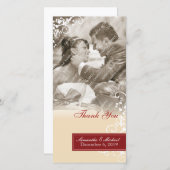 Elegante dank u fotokaarten bedankkaart (Voorkant / Achterkant)