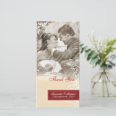 Elegante dank u fotokaarten bedankkaart (Staand voorkant)