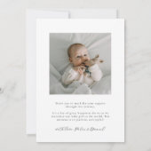 Elegante dank u Oval Geboorteaankondiging Foto Aankondiging (Achterkant)