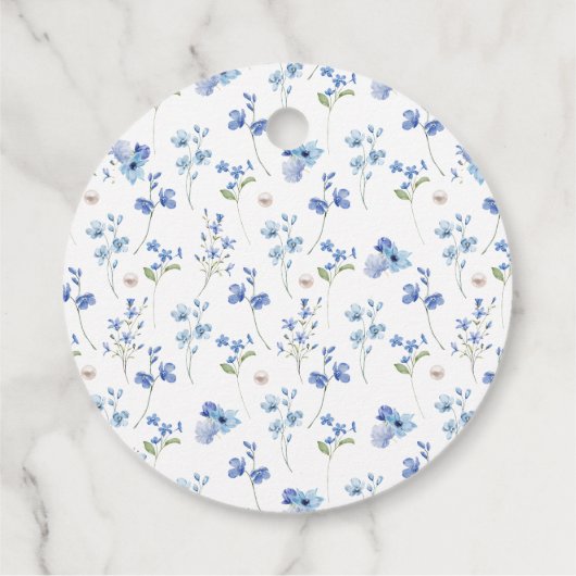 Elegante Dank U Parels & Prosecco Bruidsmeisjelfee Bedankjes Labels (Achterkant)