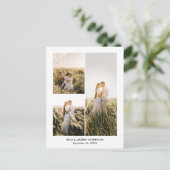 Elegante Dank U Script Fotocollage Briefkaart (Staand voorkant)
