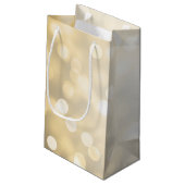 Elegante Dank U Trouwdag Gouden Glitterlichten Klein Cadeauzakje (Achterkant Gekanteld)