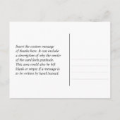 Elegante "DANK U VOOR UW VRIENDELJKHEID" Ansichtka Briefkaart (Achterkant)