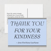 Elegante "DANK U WEL VOOR UW VRIENDELJKHEID" Ansic Briefkaart (Voorkant / Achterkant)