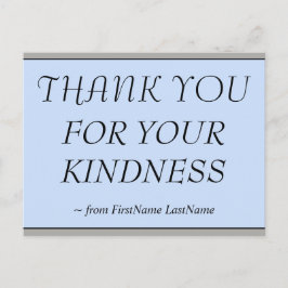 Elegante "DANK U WEL VOOR UW VRIENDELJKHEID" Ansic Briefkaart