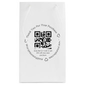 Elegante dank u zakelijke QR-code Klein Cadeauzakje (Achterkant)
