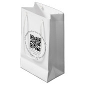Elegante dank u zakelijke QR-code Klein Cadeauzakje (Voorkant Gekanteld)