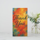 Elegante dankbaarheid - Abstracte dank u kunst Bedankkaart (Staand voorkant)