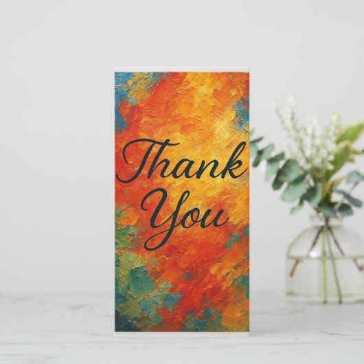 Elegante dankbaarheid - Abstracte dank u kunst Bedankkaart (Staand voorkant)