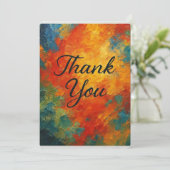 Elegante dankbaarheid - Abstracte dank u kunst Feestdagenkaart (Staand voorkant)