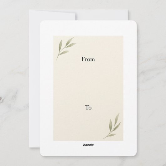 Elegante dankbaarheid - Abstracte dank u kunst Feestdagenkaart (Achterkant)