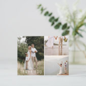 Elegante dankbaarheid minimalistische bruiloft dan briefkaart (Staand voorkant)