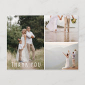 Elegante dankbaarheid minimalistische bruiloft dan briefkaart (Voorkant)