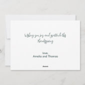 Elegante  Dankbare en Dankbare Oogst Feestdagenkaart (Achterkant)