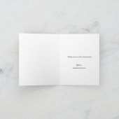 Elegante "Dankbare" Gepersonaliseerde Bruiloft Dan Bedankkaart (Binnen)