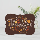 Elegante Dankbare Herfst & Thanksgiving Fotokaart Kaart (Staand voorkant)