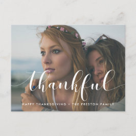 Elegante dankbare Thanksgiving familiefoto Briefkaart