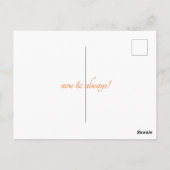 Elegante Dankbare Thanksgiving Herfst Oranje Briefkaart (Achterkant)