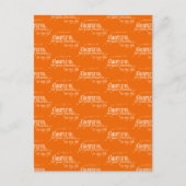 Elegante Dankbare Thanksgiving Herfst Oranje Briefkaart (Voorkant)