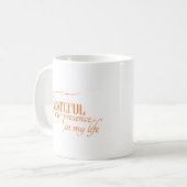 Elegante, dankbare Thanksgiving herfsttypografie Koffiemok (Voorkant links)