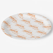 Elegante, dankbare Thanksgiving herfsttypografie Papieren Bordje (Gekanteld)