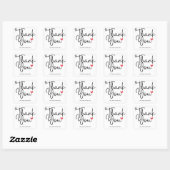 Elegante Dankjewel sticker met hart  (Vel)
