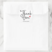 Elegante Dankjewel sticker met hart  (Tas)