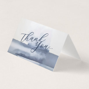 Elegante Dankkaart Aquarel Stijl Kaart