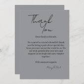 Elegante dankkaart bedankkaart (Voorkant / Achterkant)