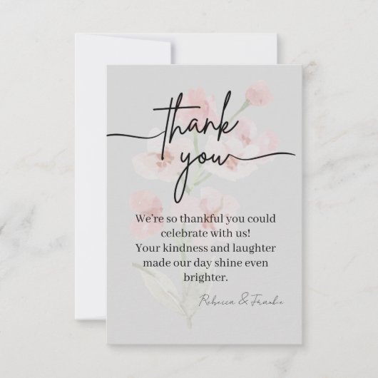 Elegante Dankkaart Bedankkaart (Voorkant)