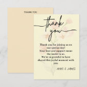 Elegante Dankkaart Bedankkaart (Voorkant / Achterkant)