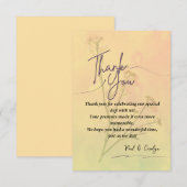 Elegante Dankkaart Bedankkaart (Voorkant / Achterkant)
