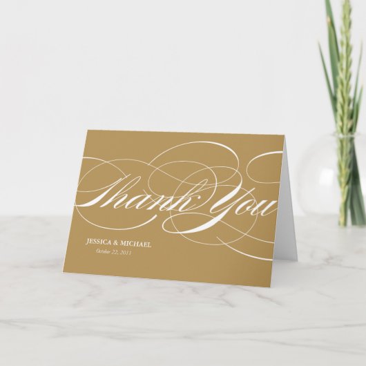 Elegante Dankkaart - Goud Bedankkaart (Voorkant)