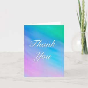 Elegante Dankkaart met Zachte Regenboog Lucht Bedankkaart