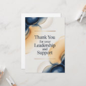 Elegante dankkaart voor baas kaart (Voorkant / Achterkant in situ)