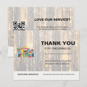 Elegante Dankkaart voor Kinderopvang Bedrijven Briefkaart