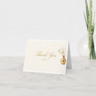 Elegante Dankkaart | Witte Orchidee Luxe Notitiekaartje