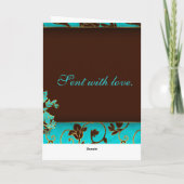 Elegante Dankkaartjes Goud Bloem BB Bedankkaart (Achterkant)