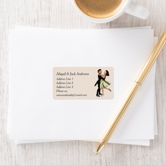 Elegante dansers: groene zijden jurk (gepersonalis etiket (Insitu)