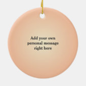 Elegante dansers: rode zijden jurk (gepersonalisee keramisch ornament (Achterkant)