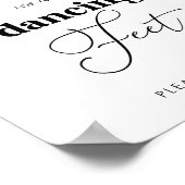 Elegante dansschoenen bruiloft bord poster (Hoek)