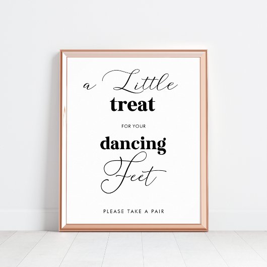 Elegante dansschoenen bruiloft bord poster