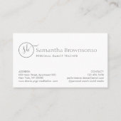 Elegante dansstudio-instructeur visitekaartje (Voorkant)