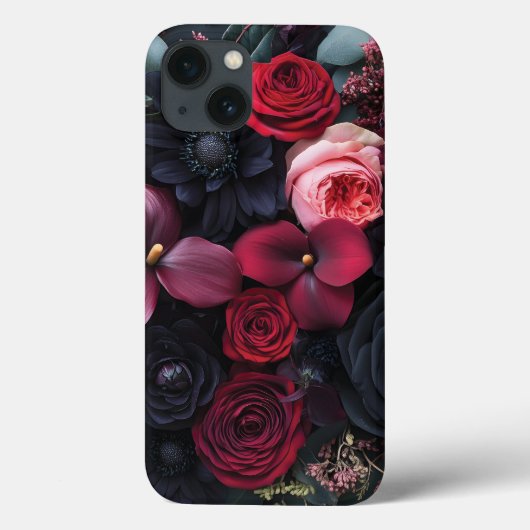 Elegante Dark Floral Arrangement met Rozen Case-Mate iPhone Case (Achterkant)