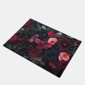 Elegante Dark Floral Arrangement met Rozen Deurmat (Schuin)