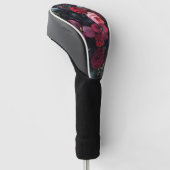 Elegante Dark Floral Arrangement met Rozen Golfheadcover (Schuin)