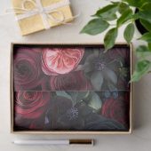 Elegante Dark Floral Arrangement met Rozen Tissuepapier (Geschenk)