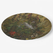 Elegante  Dark Floral Papieren Bordje (Gekanteld)