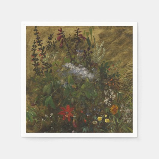 Elegante Dark Floral Servet (Voorkant)